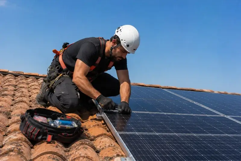 Maintenance et monitoring de panneaux solaires à Cébazan